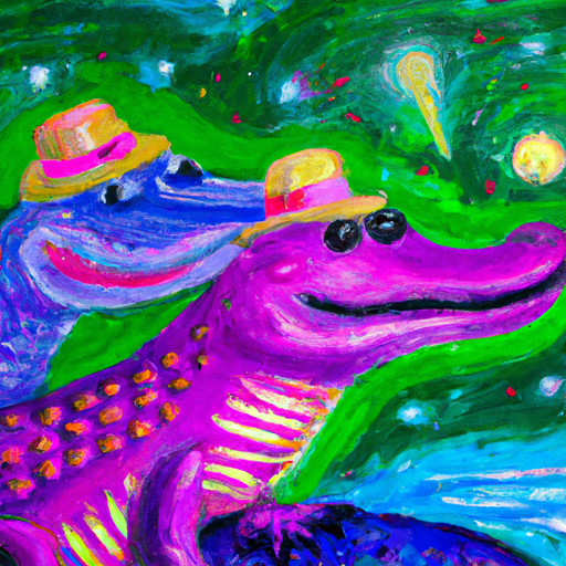 Mister Alligator's Colorful Space Adventure